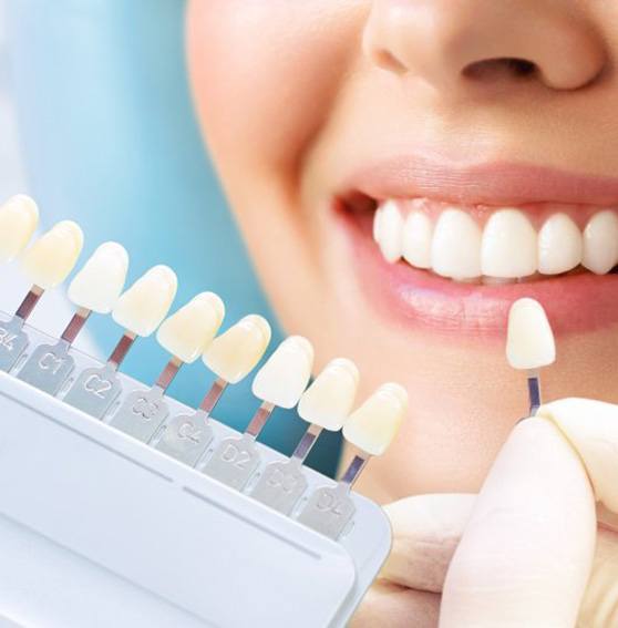 a person undergoing the dental bonding process